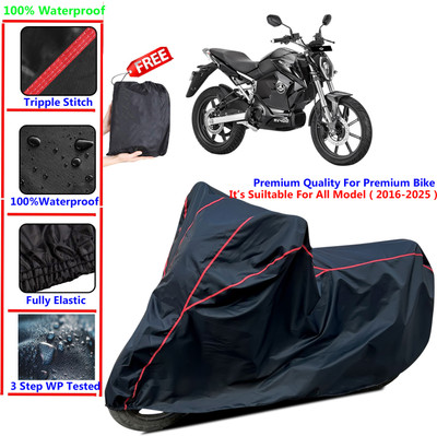 SThanaveX Waterproof Two Wheeler Cover for Revolt(RV 300, Black)