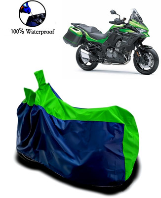 rakku Waterproof Two Wheeler Cover for Kawasaki(Versys 1000, Green, Blue)