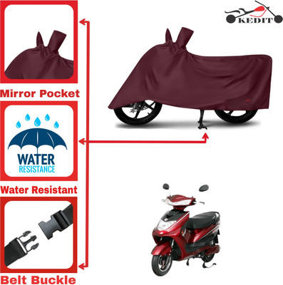 KEDIT Two Wheeler Cover for Okinawa(E Lite, Maroon)