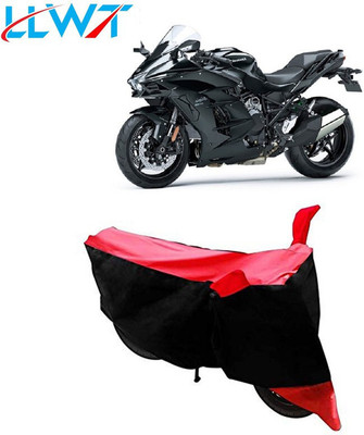 DeepShakshi AUTOMOTIVE Waterproof Two Wheeler Cover for Kawasaki(Ninja H2, Black, Red)