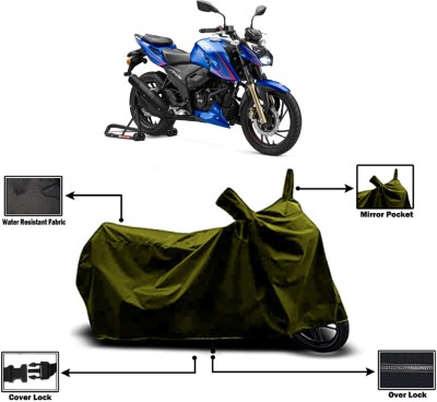 Amexride Two Wheeler Cover for TVS(Apache RTR 200 4V, Green)