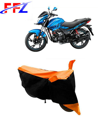 FFZ Waterproof Two Wheeler Cover for Hero(Glamour FI, Black, Orange)