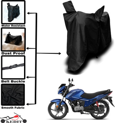 KEDIT Two Wheeler Cover for Hero(Glamour i3s BS6, Black)