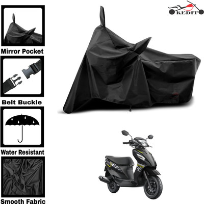 KEDIT Two Wheeler Cover for Universal For Bike(Let's, Black)