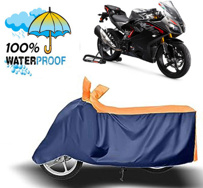 ROYAL AUTO MART Waterproof Two Wheeler Cover for TVS(Apache RR 310, Blue, Orange)