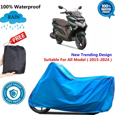 OliverX Waterproof Two Wheeler Cover for Suzuki(Burgman Street, Blue)