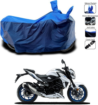 DeepShakshi AUTOMOTIVE Two Wheeler Cover for Suzuki(GSX, Black, Blue)