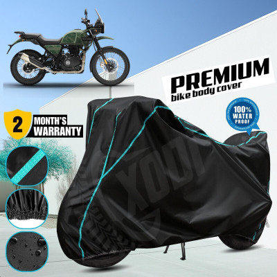xodi Waterproof Two Wheeler Cover for Royal Enfield(Himalayan, Black, Blue)