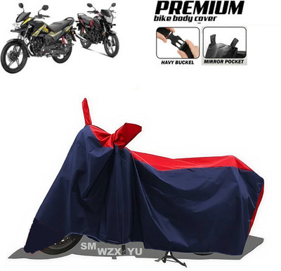 smwzxyu Waterproof Two Wheeler Cover for Honda(CB Shine SP, Red, Blue)
