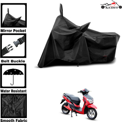 KEDIT Two Wheeler Cover for Hero(Electric Dash BS6, Black)
