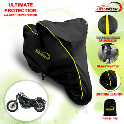 AUTOCOZEN Waterproof Two Wheeler Cover for Hyosung(Aquila 250, Black)