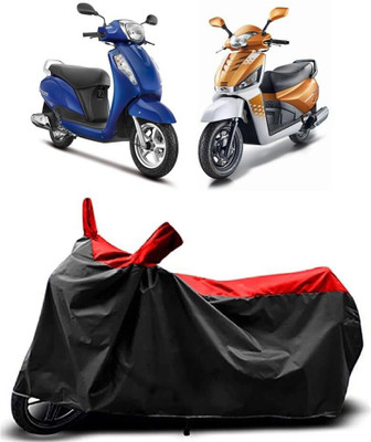 KEDIT Two Wheeler Cover for Mahindra(Gusto 125 BS6, Red, Black)
