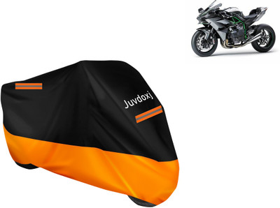 Juvdoxj Waterproof Two Wheeler Cover for Kawasaki(Ninja H2R, Orange)
