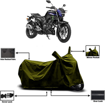 Amexride Two Wheeler Cover for Yamaha(FZ25 BS6, Green)