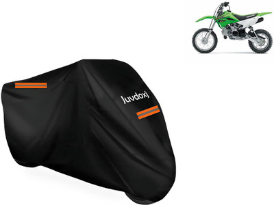 Juvdoxj Waterproof Two Wheeler Cover for Kawasaki(KLX 110, Black)
