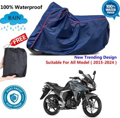 AUTOCAD Waterproof Two Wheeler Cover for Yamaha(Fazer, Blue, Red)