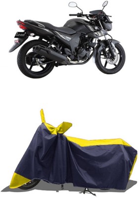 SUGASHRI Waterproof Two Wheeler Cover for Yamaha(SZ-RR V2 BS6, Yellow, Blue)