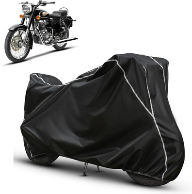 xodi Waterproof Two Wheeler Cover for Royal Enfield(Bullet, Black, White)