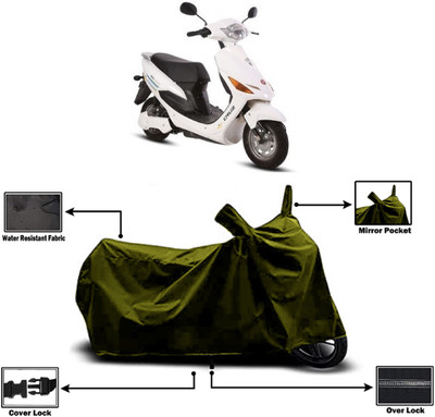Amexride Two Wheeler Cover for Hero Electric(Electric Cruz BS6, Green)