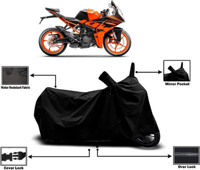Amexride Two Wheeler Cover for KTM(RC 200, Black)