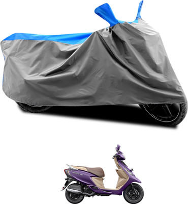 CODOKI Waterproof Two Wheeler Cover for TVS(Scooty Zest, Grey, Blue)
