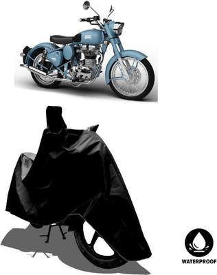 Amexride Waterproof Two Wheeler Cover for Royal Enfield(Classic Squadron BS6, Black)