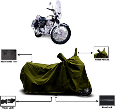 Amexride Two Wheeler Cover for Royal Enfield(Machismo 350, Green)