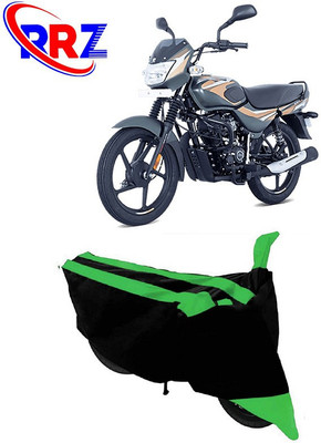RRZ Waterproof Two Wheeler Cover for Bajaj(CT100, Black, Green)