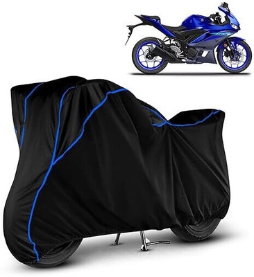 DeepShakshi AUTOMOTIVE Waterproof Two Wheeler Cover for Yamaha(YZF R3, Black, Blue)