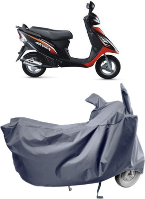 Amexride Two Wheeler Cover for TVS(Scooty Streak, Grey)