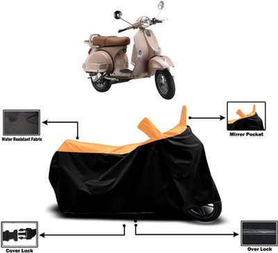 Amexride Two Wheeler Cover for LML(Star Euro 150, Orange)