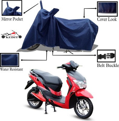 KEDIT Waterproof Two Wheeler Cover for Hero(Electric Dash BS6, Blue)