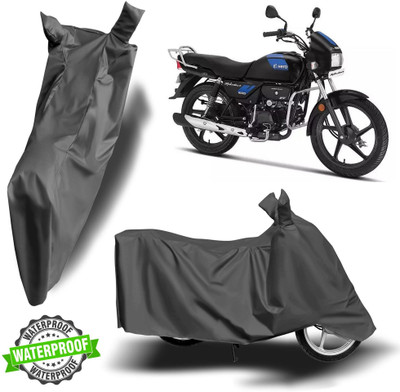ROYAL AUTO MART Waterproof Two Wheeler Cover for Universal For Bike(Splendor Plus, Grey)