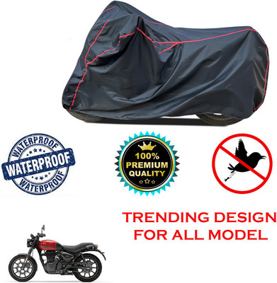 THE REAL ARV Waterproof Two Wheeler Cover for Royal Enfield(Hunter 350, Black)
