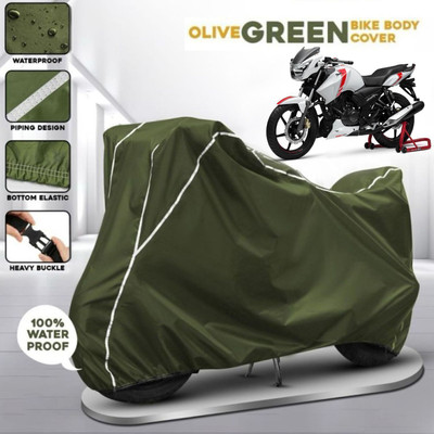 AutoGalaxy Waterproof Two Wheeler Cover for TVS(Apache RTR 160, Green)