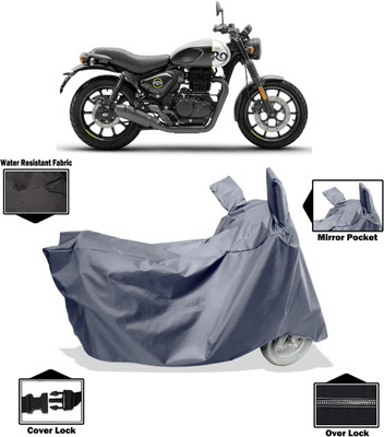 Amexride Two Wheeler Cover for Royal Enfield(Hunter 350, Grey)