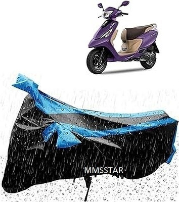 Mdstar Waterproof Two Wheeler Cover for Hero Electric(Pulsar 125, Blue, Black)
