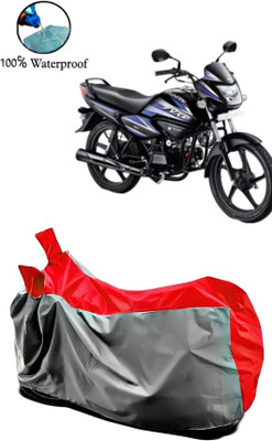 rakku Two Wheeler Cover for Hero(Splendor NXG, Grey, Red)
