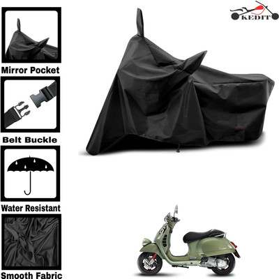 KEDIT Two Wheeler Cover for Vespa(GTS 300, Black)