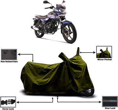 Amexride Two Wheeler Cover for Bajaj(Discover 135, Green)