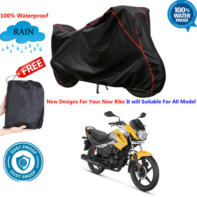 AUTOCAD Waterproof Two Wheeler Cover for Hero(Passion Plus, Black)