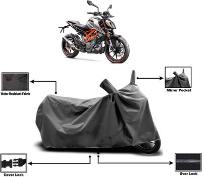 Amexride Two Wheeler Cover for KTM(125 Duke, Grey)