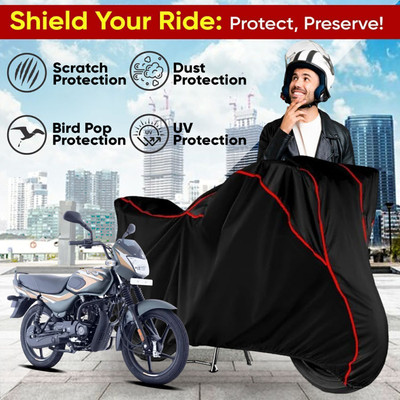AutoGalaxy Waterproof Two Wheeler Cover for Bajaj(CT 100, Black)
