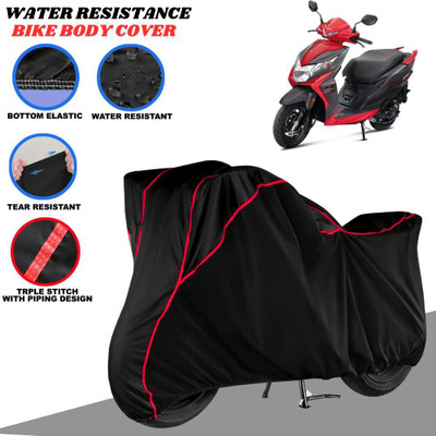SRP PRODUCT Waterproof Two Wheeler Cover for Honda(Dio, Black, Red)