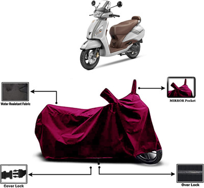 Amexride Two Wheeler Cover for TVS(Jupiter classic, Maroon)
