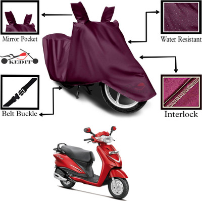 KEDIT Two Wheeler Cover for Universal For Bike(Duet, Maroon)