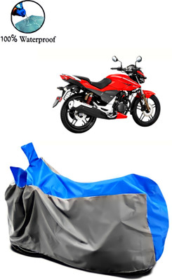 Autofly Waterproof Two Wheeler Cover for Hero(Xtreme Sports, Grey, Blue)