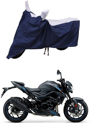 Furious3D Two Wheeler Cover for Suzuki(Gixxer SF, Blue, White)