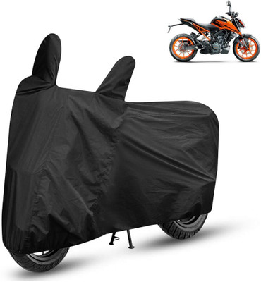 DeepShakshi AUTOMOTIVE Waterproof Two Wheeler Cover for KTM(Duke 200, Black)