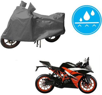 DeepShakshi AUTOMOTIVE Waterproof Two Wheeler Cover for KTM(RC 200, Grey)